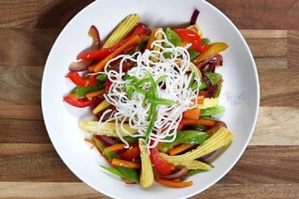 Stir Fried Vegetables with crispy noodles
