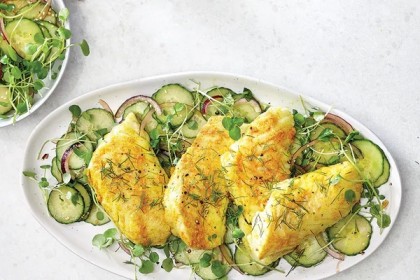 Dill-Topped pan-fried Cod Fillets Recipe