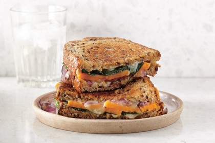 Spinach & Sweet Potato Grilled Cheese